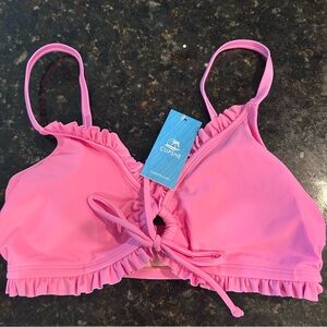 CUPSHE Kids Pink Ruffle Swim Top
#0316